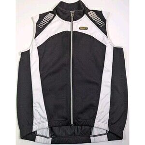 Spakct Men's Medium Fleece Winter Reflective Rear Zipper Pocket Cycling Vest